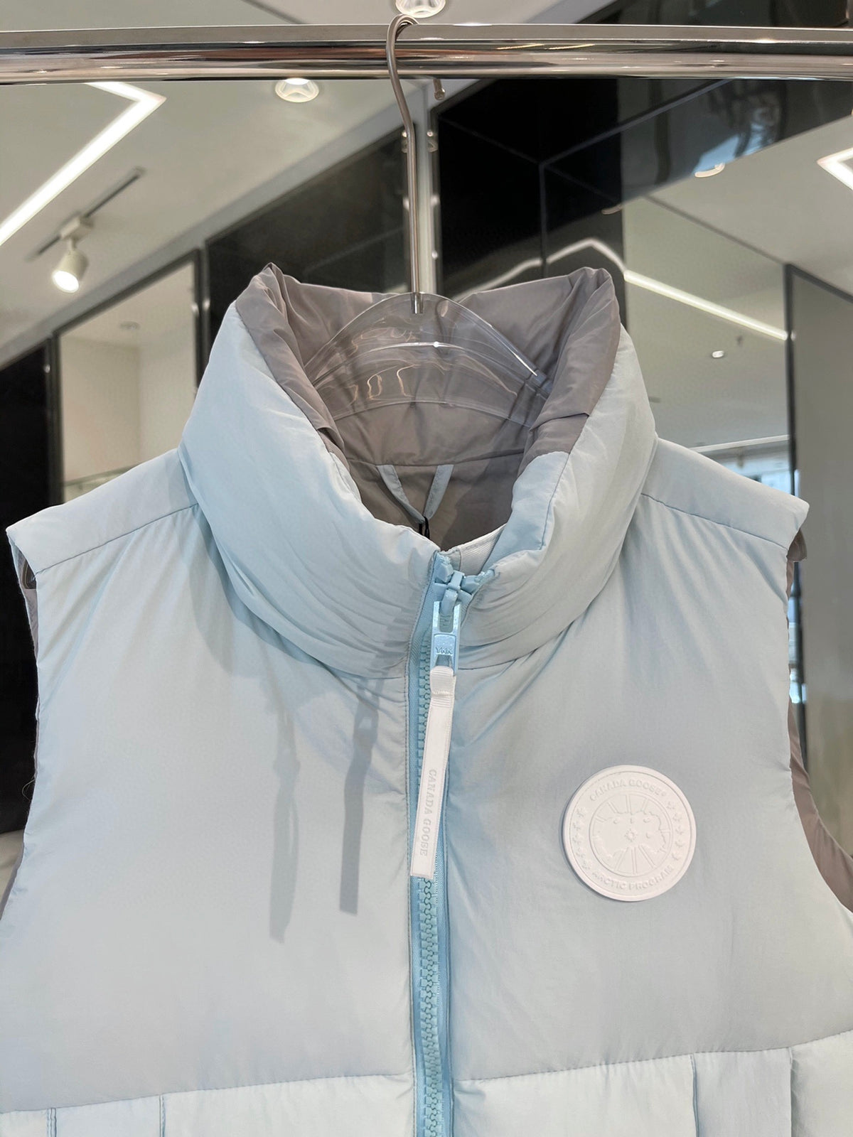 Canada Goose Quilted Ice Blue Puffer Vest