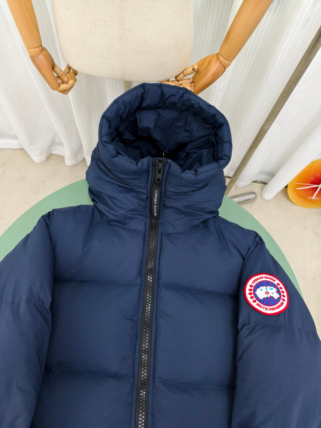 Canada Goose Navy Blue Hooded Puffer Jacket
