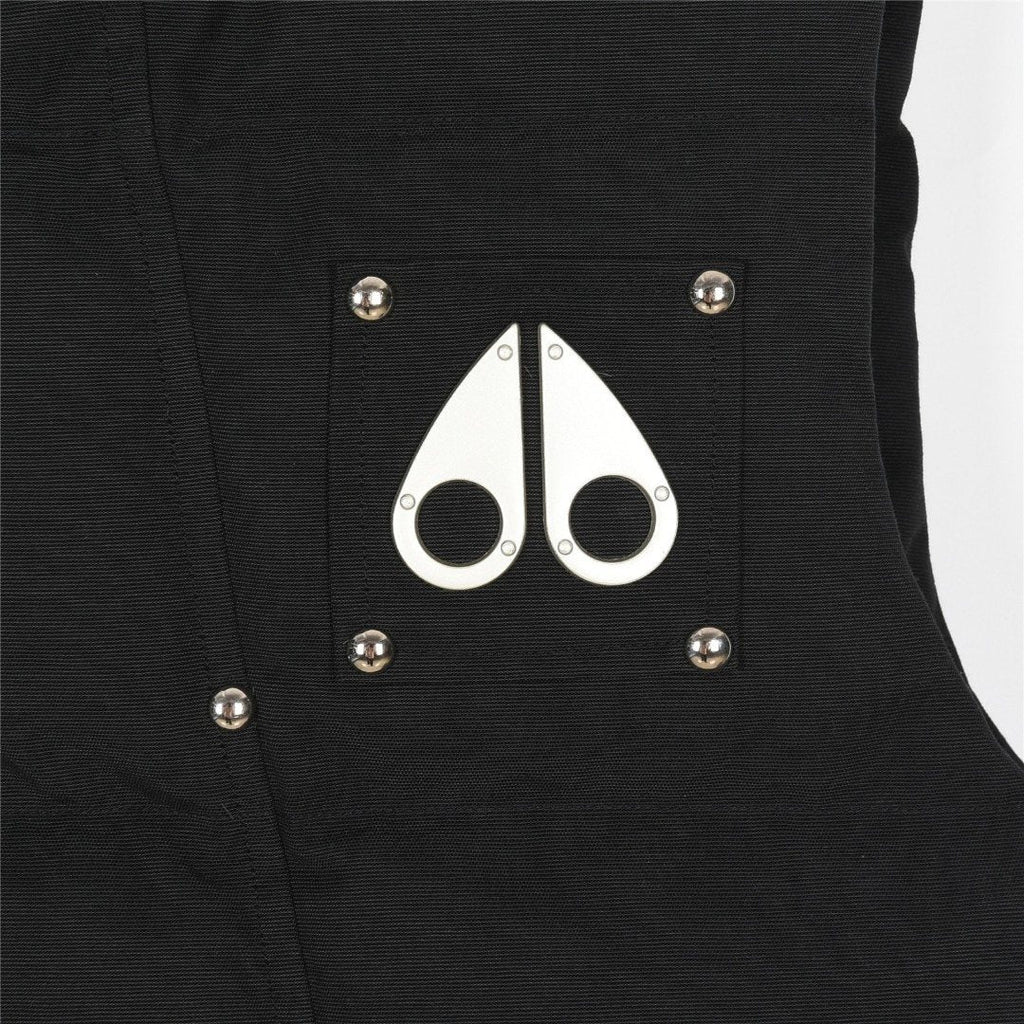 Moose Knuckles Matte Black Studded Puffer Vest