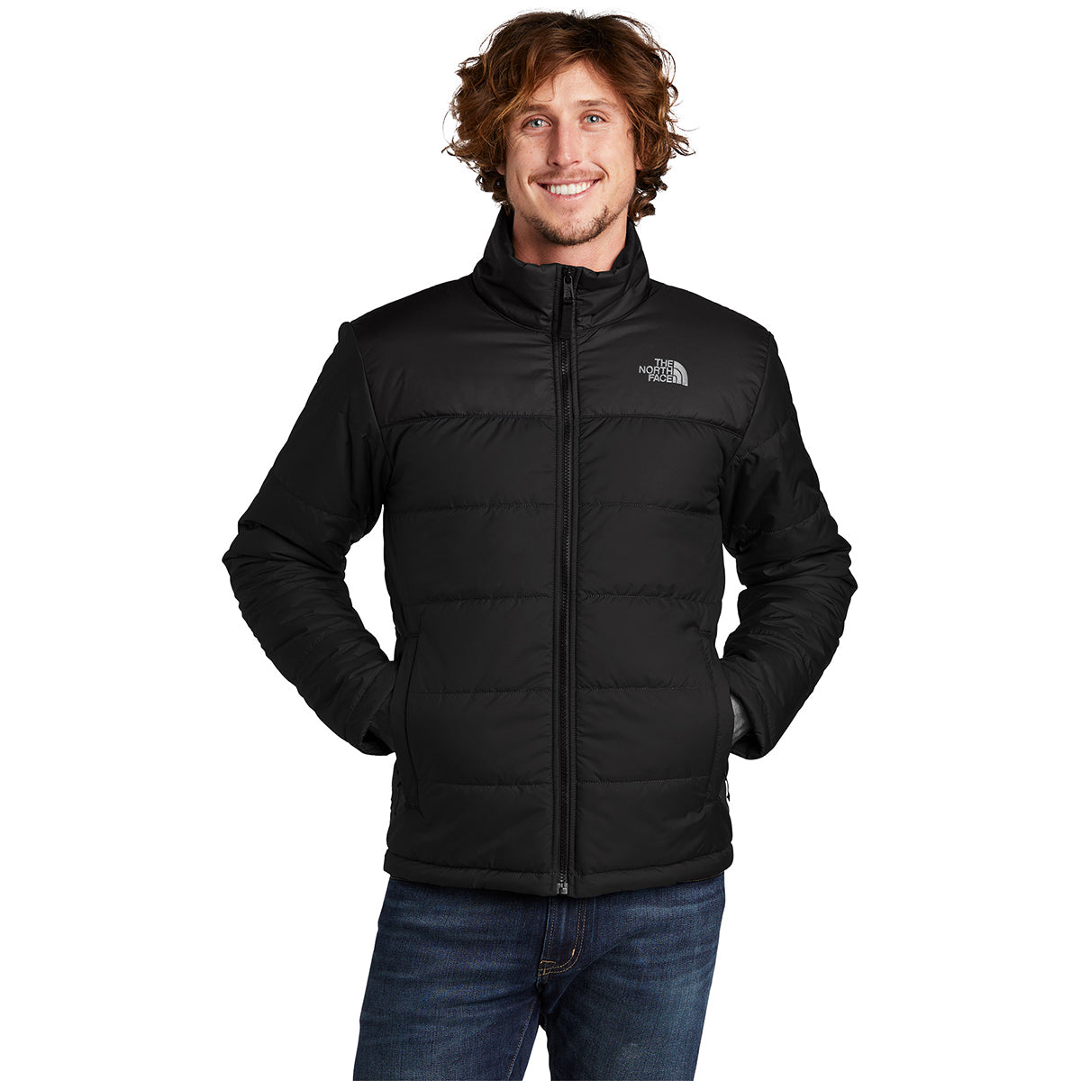 The North Face Black Stand-Collar Padded Jacket