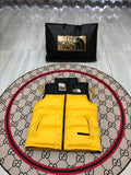 The North Face Yellow and Black Color-Block Puffer Vest