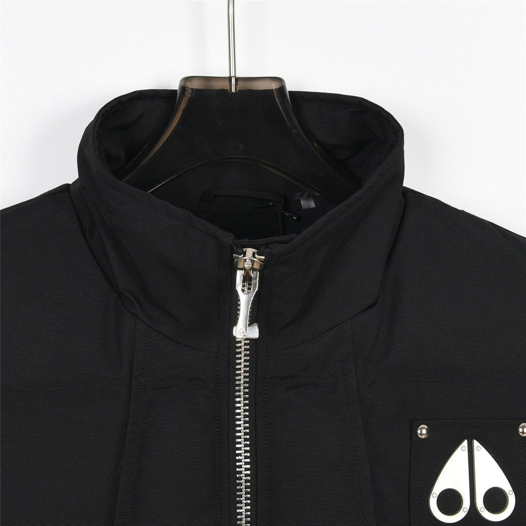 Moose Knuckles Matte Black Studded Puffer Vest