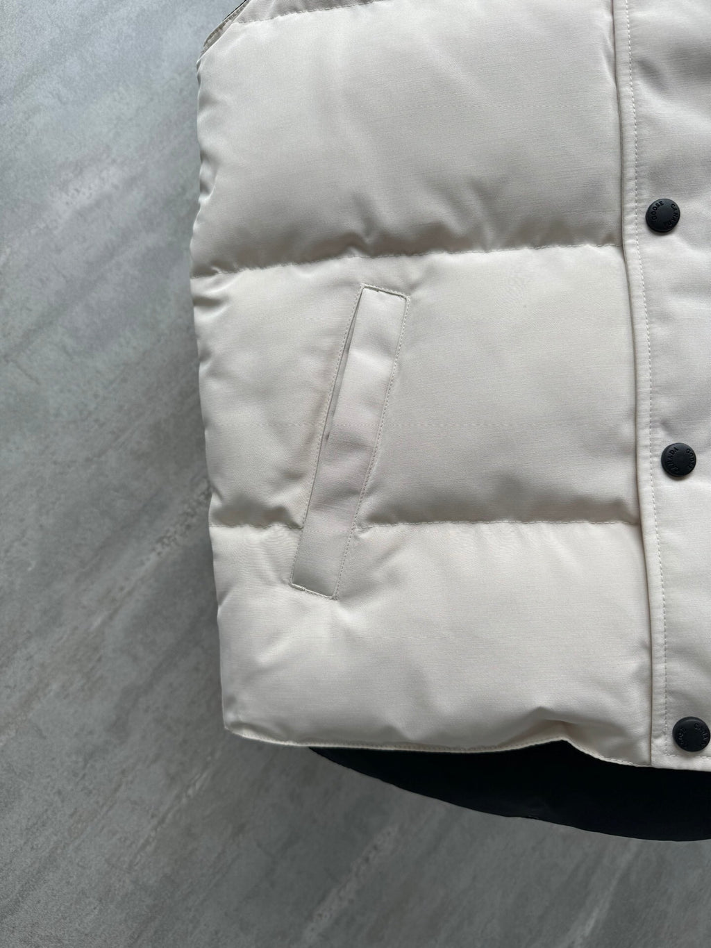 Canada Goose Quilted Ivory Puffer Vest