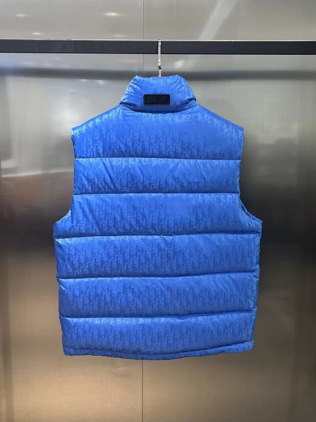 Dior Royal Blue Oblique Quilted Puffer Vest