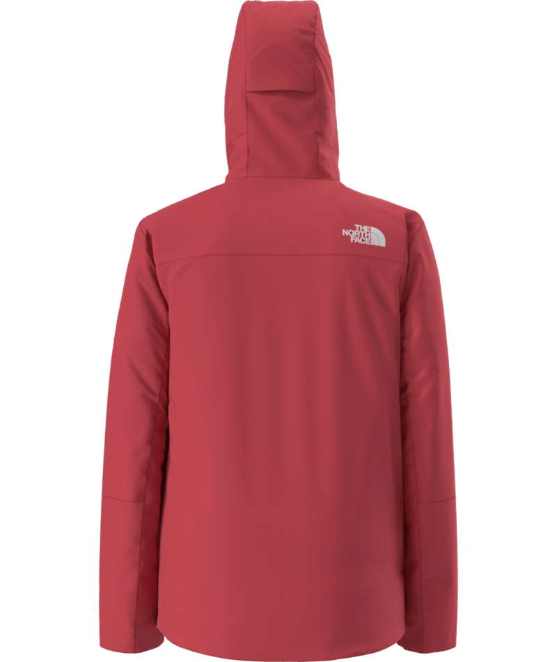 The North Face Coral Red Hooded Jacket with Zip Chest Pocket