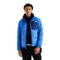 The North Face Blue and Navy Stand-Collar Quilted Puffer Jacket