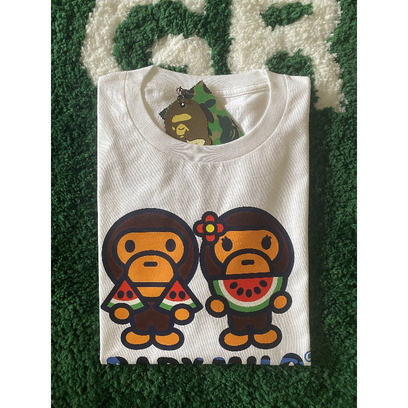 Bape Baby Milo Multi‑Print Graphic Oversized Tee Streetwear Unisex