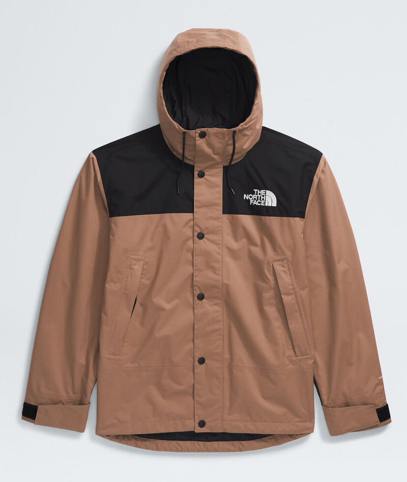 The North Face Tan and Black Color-Block Hooded Jacket