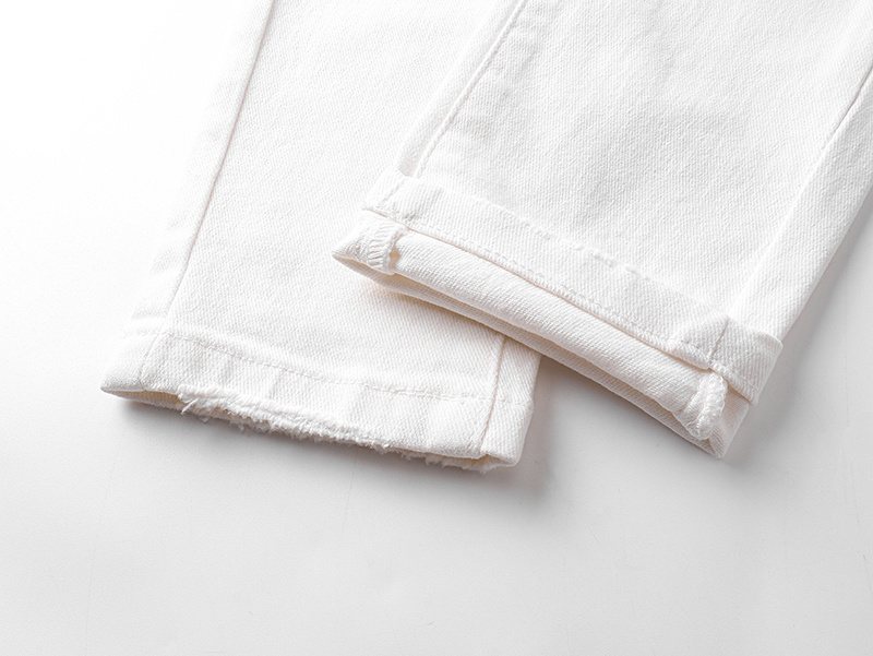 Purple Brand White Distressed Slim Jeans