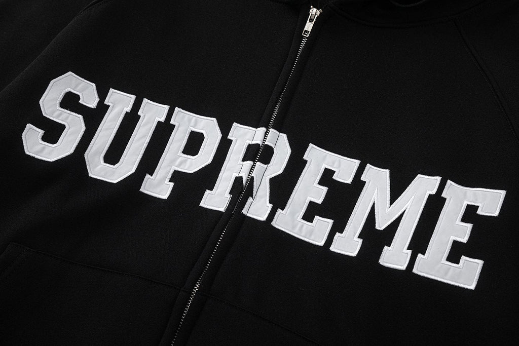 Supreme Front Appliqué Zip Hoodie