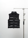 Moose Knuckles Black Mixed-Finish Quilted Puffer Vest
