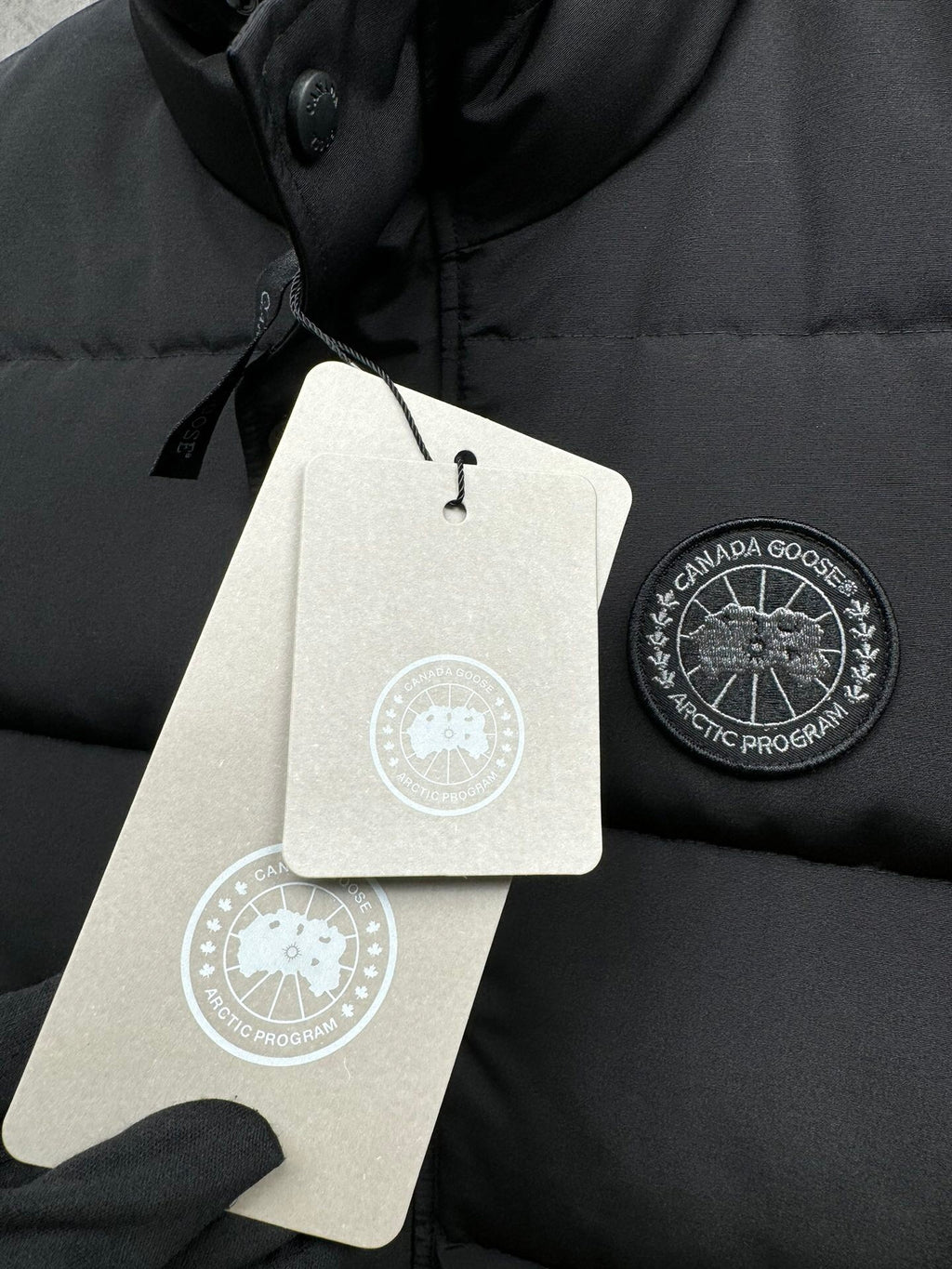Canada Goose Black Quilted Puffer Vest with Tonal Logo Patch