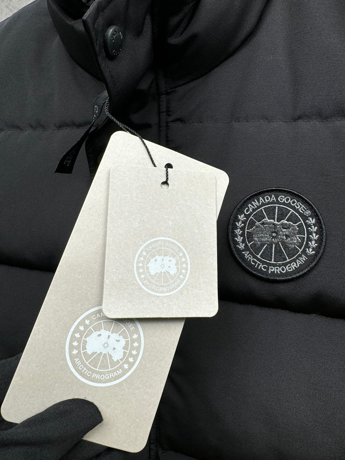 Canada Goose Black Quilted Puffer Vest with Tonal Logo Patch