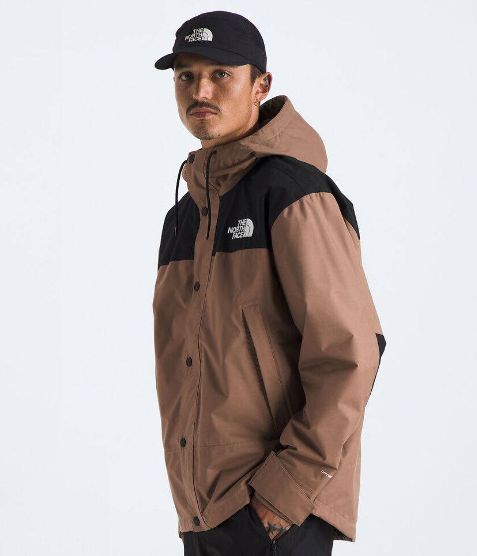 The North Face Tan and Black Color-Block Hooded Jacket