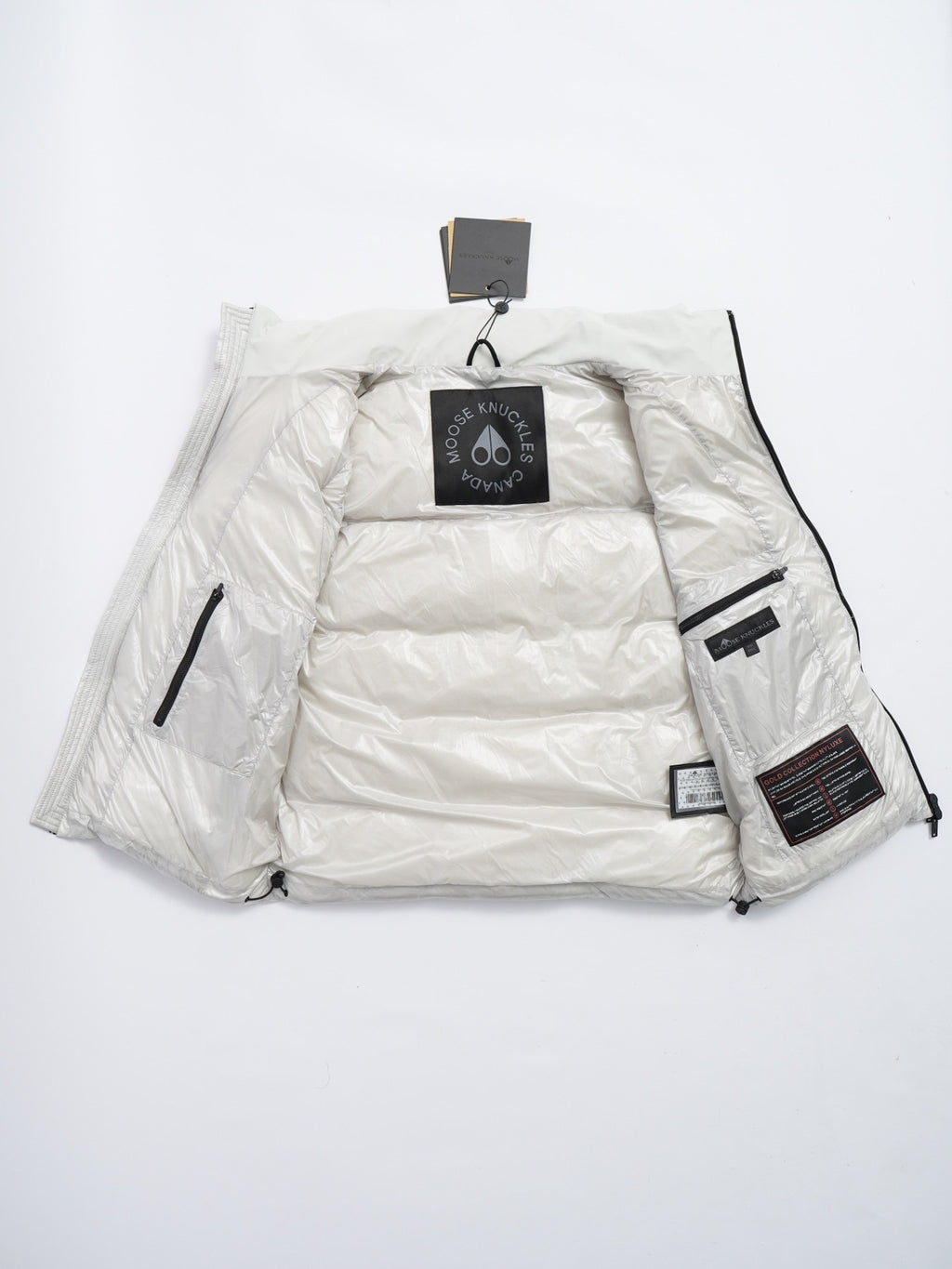 Moose Knuckles White Quilted Puffer Vest