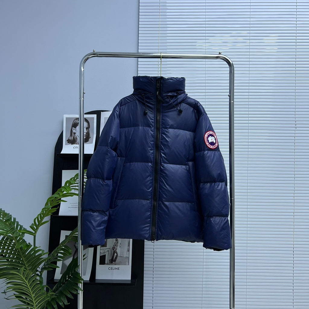 Canada Goose Navy Blue Hooded Puffer Jacket