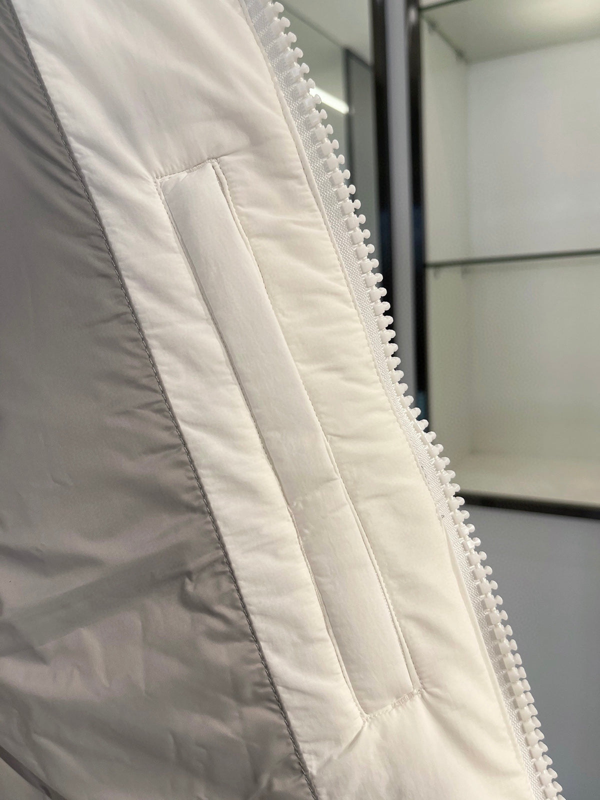 Canada Goose White Quilted Puffer Vest with Tonal Logo Patch
