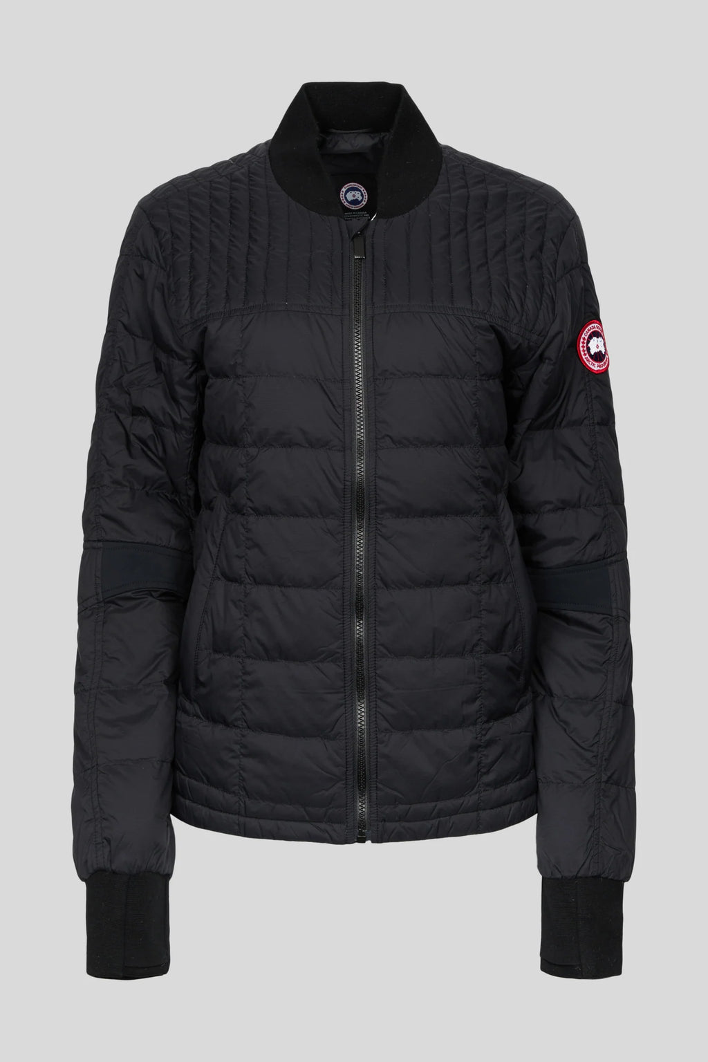 Canada Goose Black Mixed-Quilt Stand-Collar Puffer Jacket