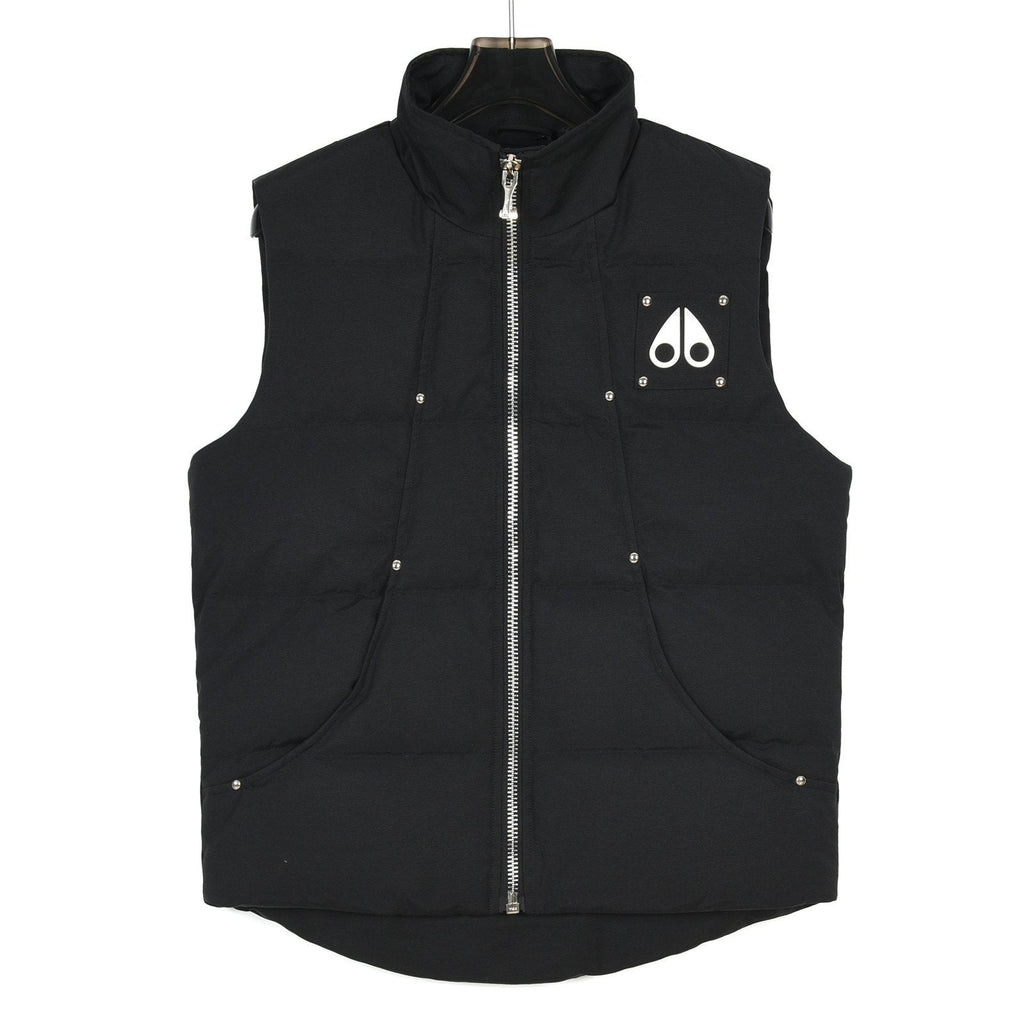 Moose Knuckles Matte Black Studded Puffer Vest