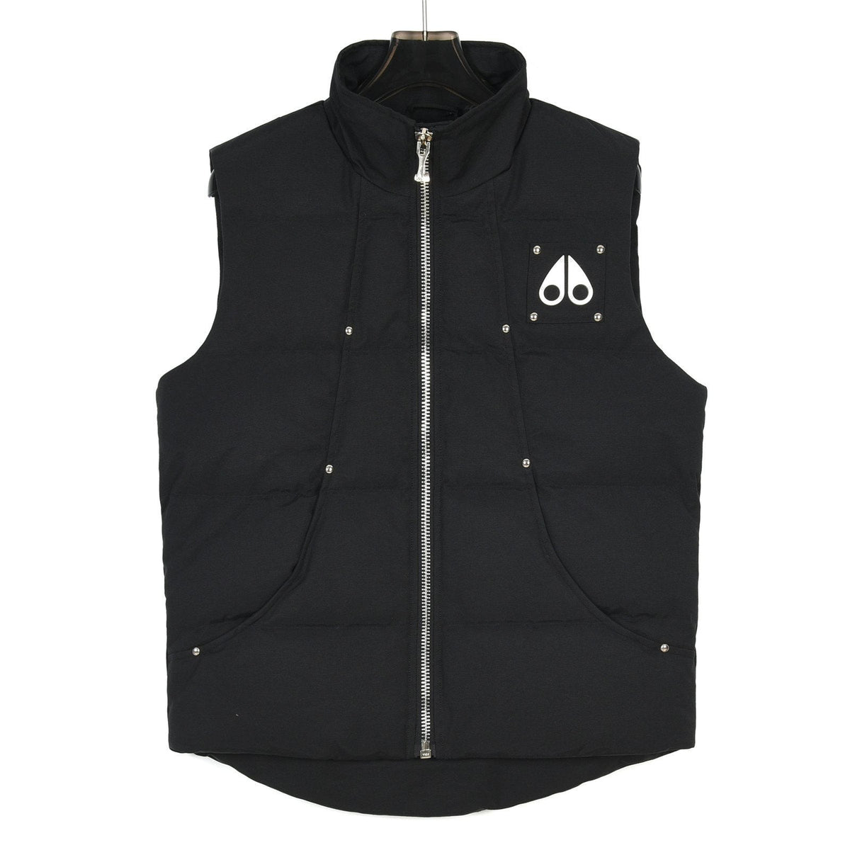 Moose Knuckles Matte Black Studded Puffer Vest