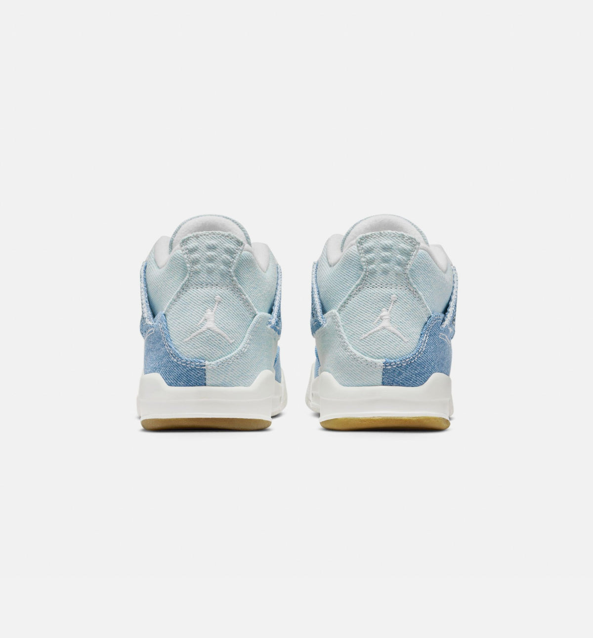 Air Jordan 4 Retro Worn Blue Preschool Shoes - Sail Worn Blue Metallic Gold