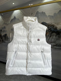 Moncler White Quilted Puffer Vest