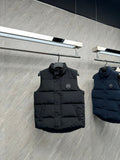 Canada Goose Black Quilted Puffer Vest with Tonal Logo Patch