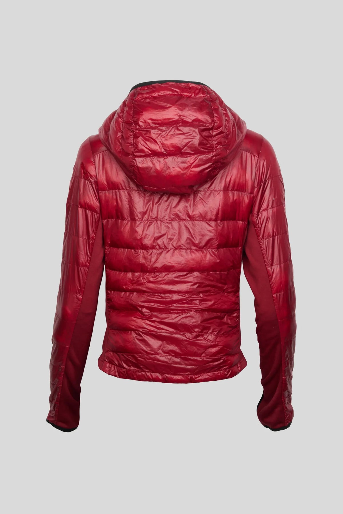 Canada Goose Glossy Red Hooded Puffer Jacket