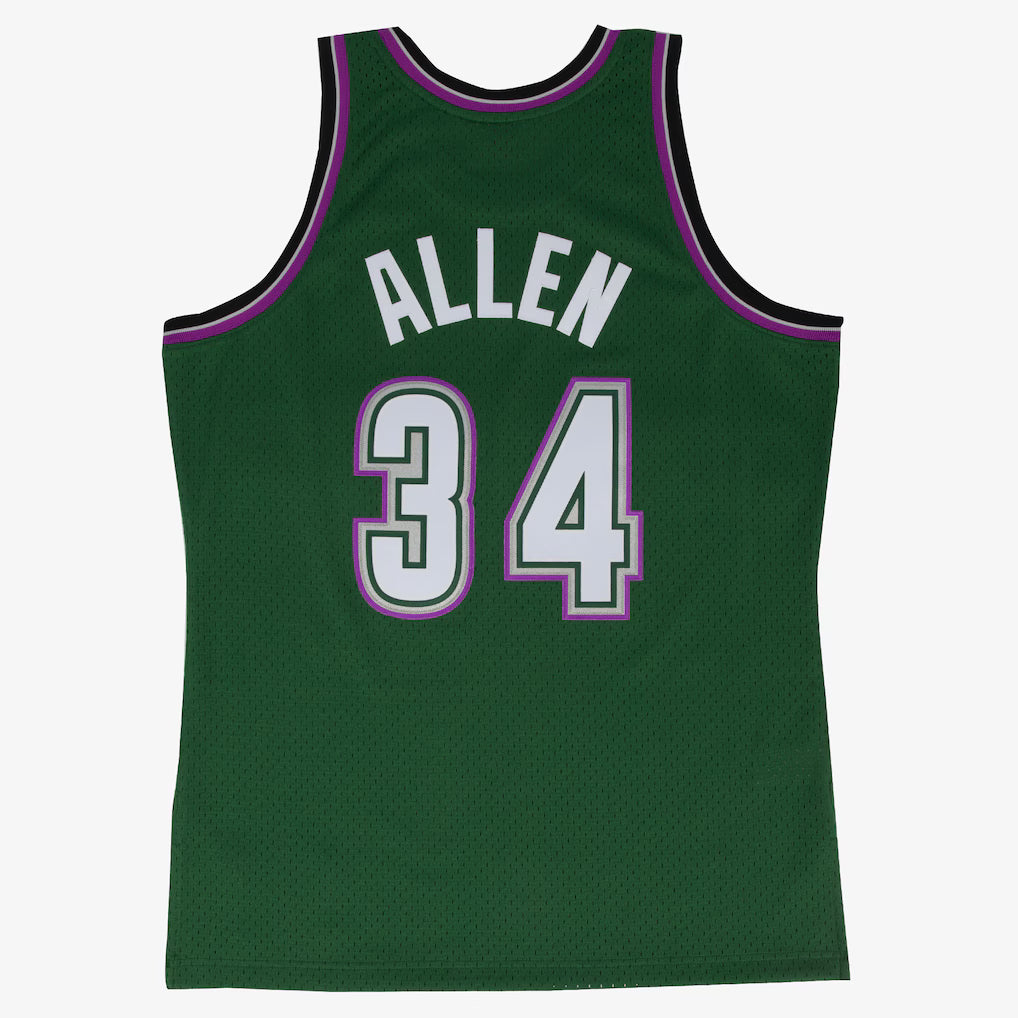 M&N Milwaukee Bucks 1996 Ray Allen Swingman Jersey