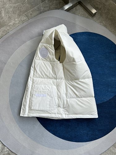 Canada Goose White Quilted Puffer Vest