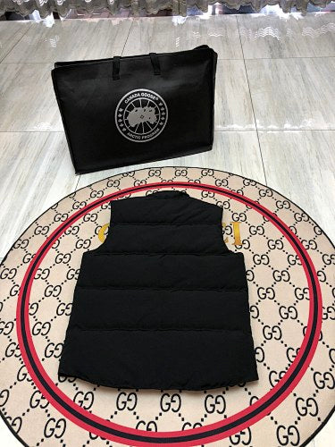 Canada Goose Black Quilted Puffer Vest with Logo Patch