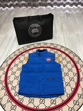 Canada Goose Royal Blue Quilted Puffer Vest with Logo Patch