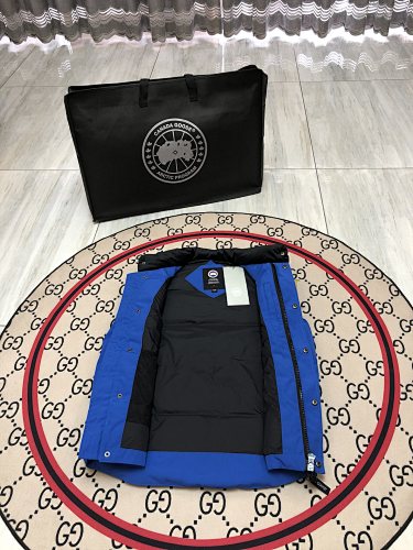 Canada Goose Royal Blue Quilted Puffer Vest with Logo Patch