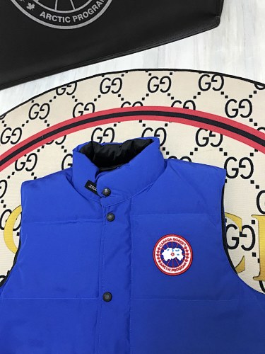 Canada Goose Royal Blue Quilted Puffer Vest with Logo Patch
