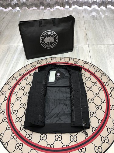 Canada Goose Black Quilted Puffer Vest with Logo Patch