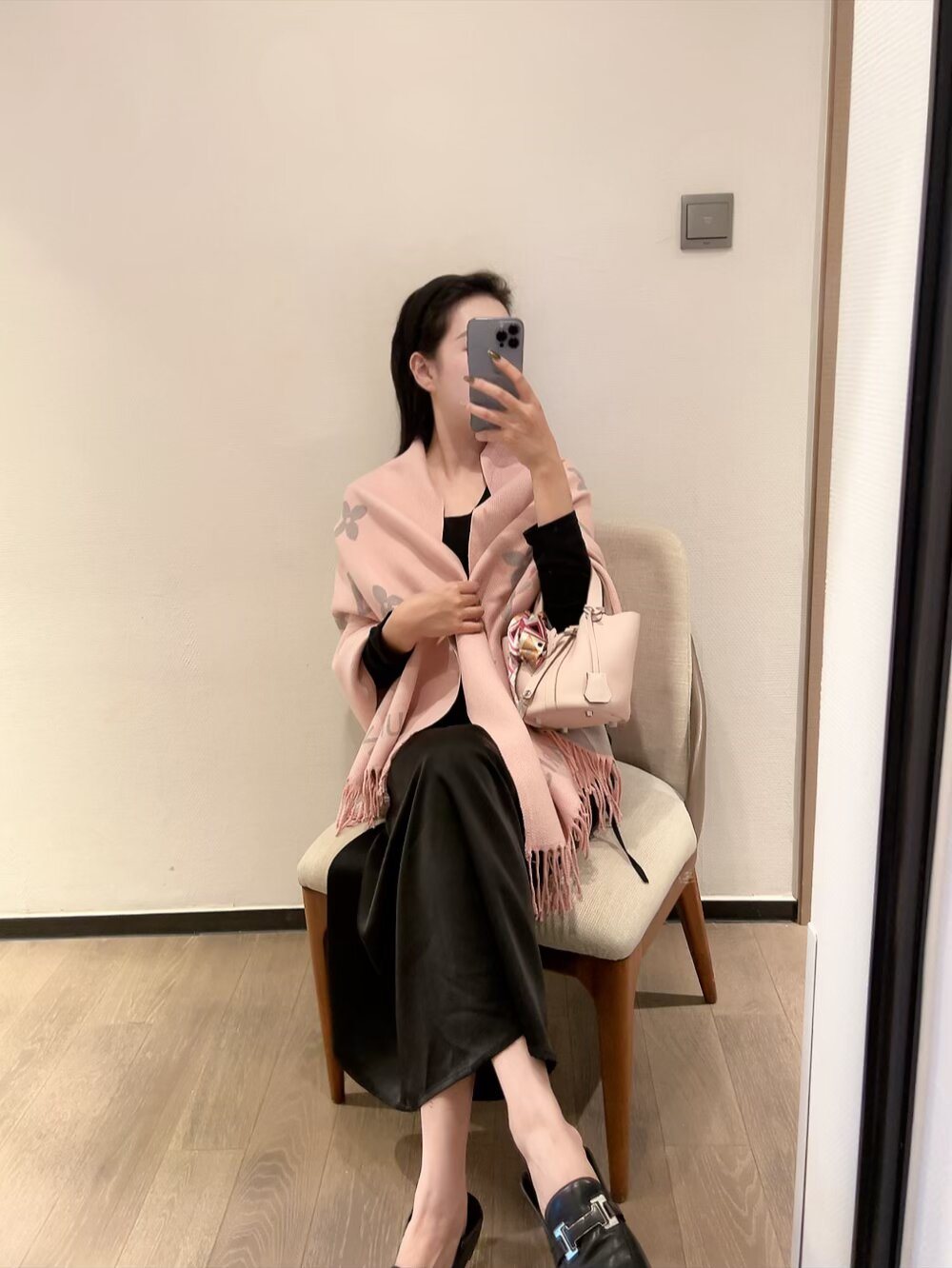 Louis Vuitton Monogram Fringed Scarf