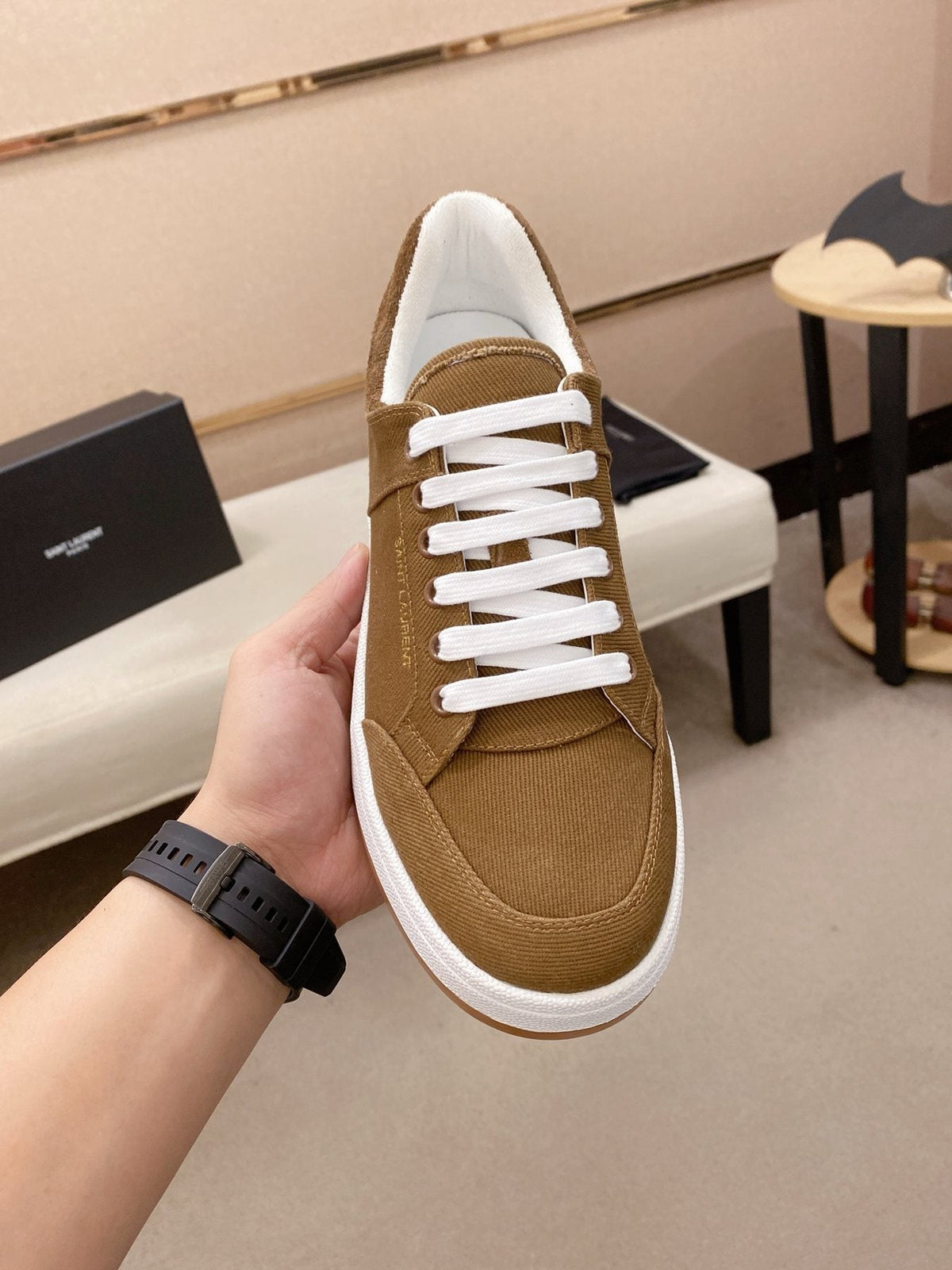 Saint Laurent Perforated Low-Top Sneakers - Padded Collar