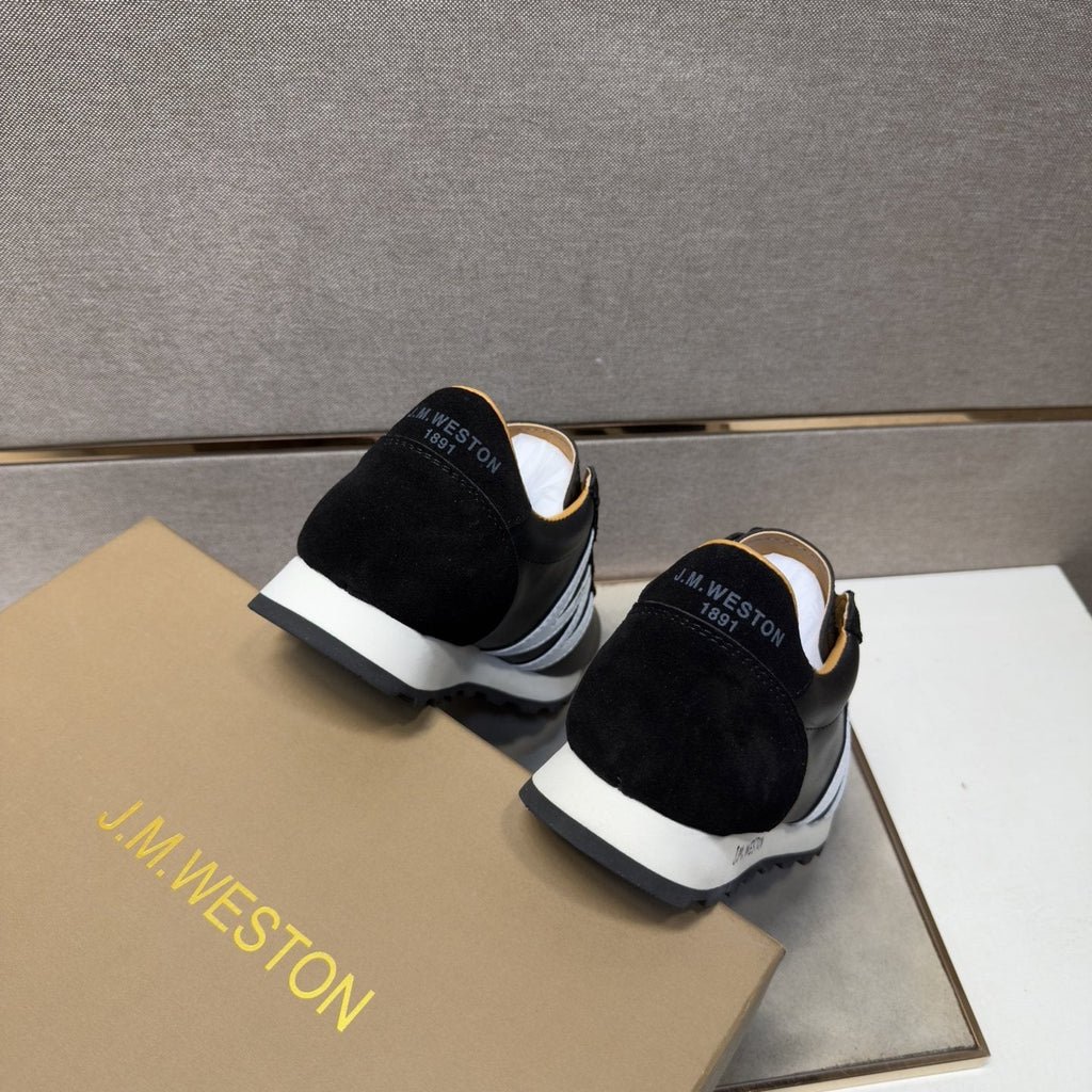 J.M. Weston Black W-Detail Sneakers