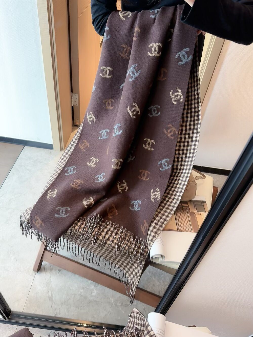 Chanel Reversible Motif Scarf