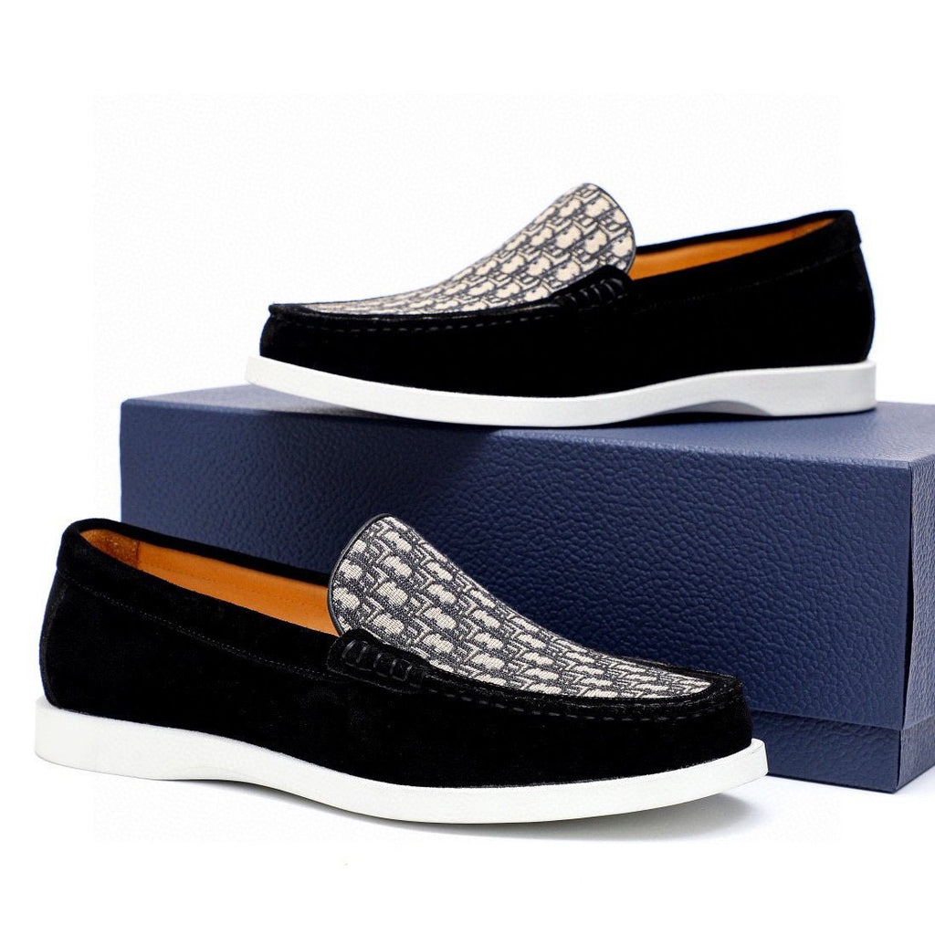 Dior Patterned Vamp Slip-On Shoes