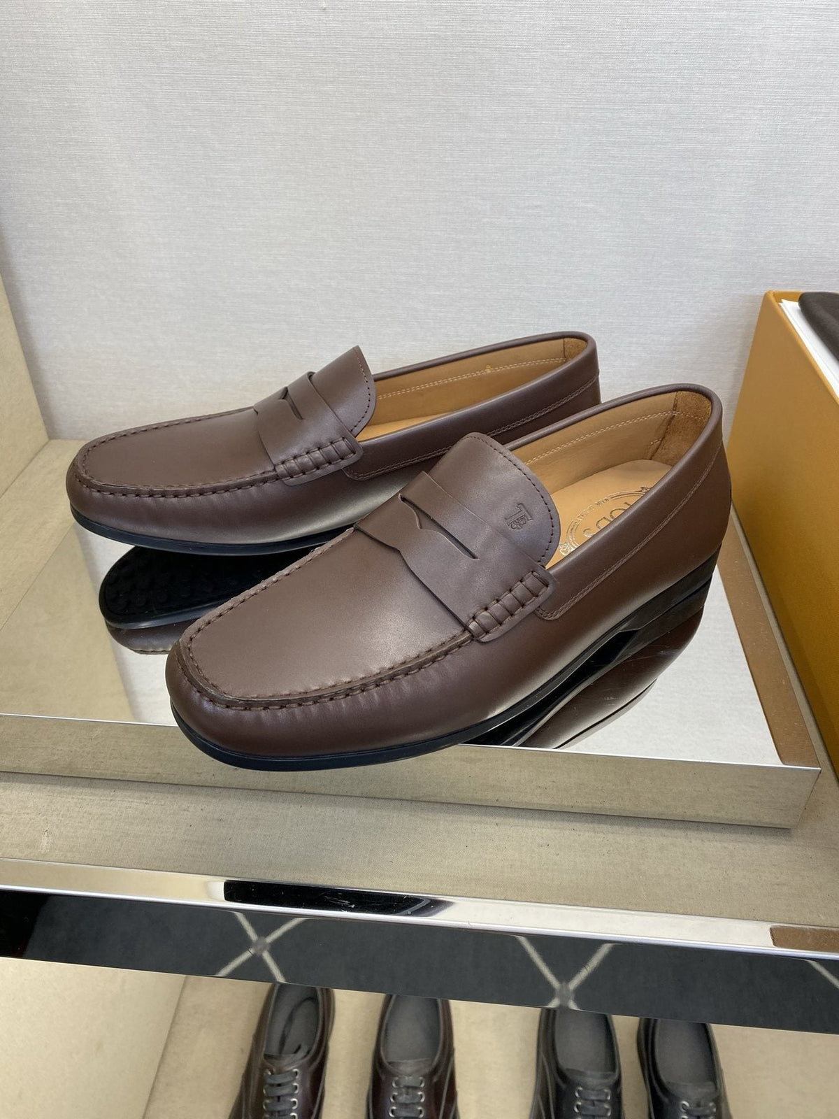 TOD'S Men's Textured Penny Loafers