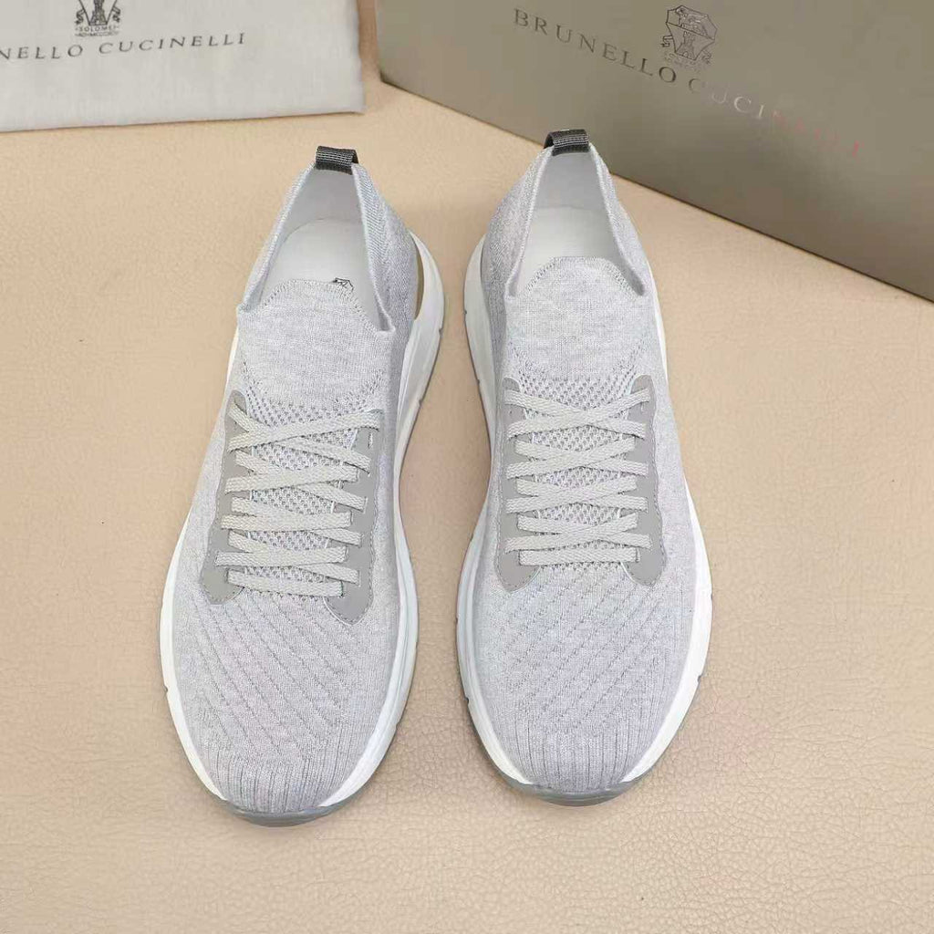 Brunello Cucinelli Men's Knit Sneakers
