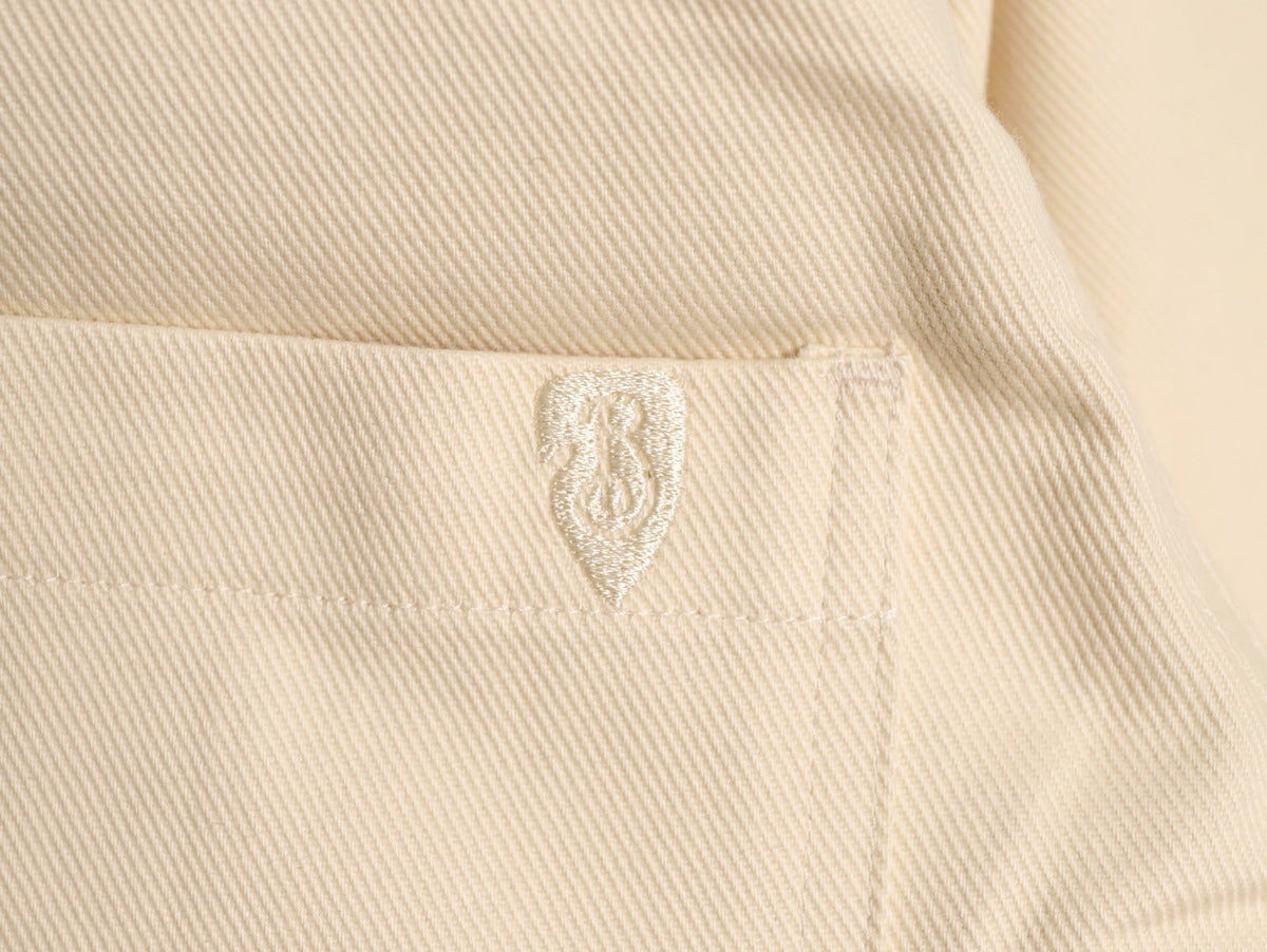 Burberry Shield-Detail Denim Shirt Jacket - Light Beige