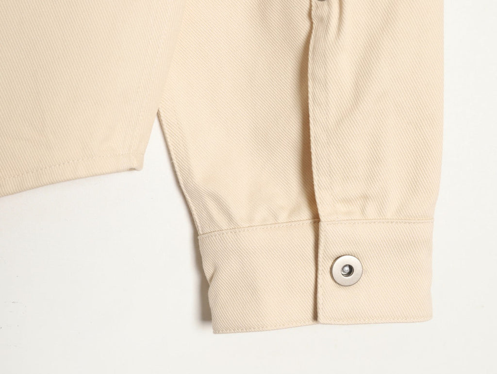 Burberry Shield-Detail Denim Shirt Jacket - Light Beige