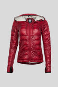 Canada Goose Glossy Red Hooded Puffer Jacket